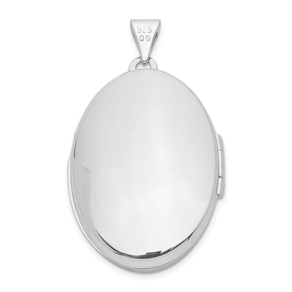 Sterlingsilber Rhodiniert 26mm Ranke Oval Medaillon