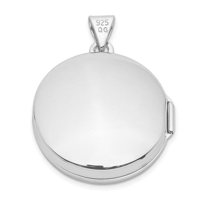 Sterlingsilber Rhodiniert 20mm Ranke Rund Medaillon