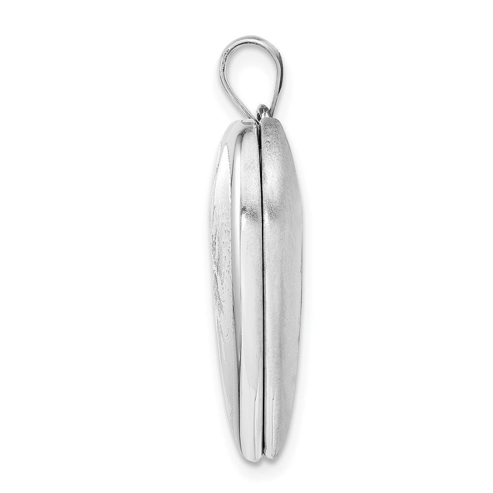 Sterlingsilber Rhodiniert Baum Ash Halter Herz Medaillon