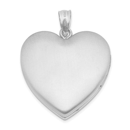 Sterlingsilber Rhodiniert Baum Ash Halter Herz Medaillon