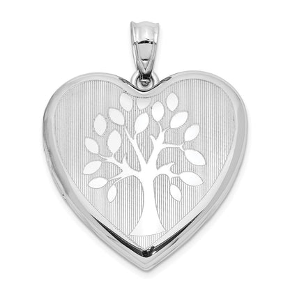 Sterlingsilber Rhodiniert Baum Ash Halter Herz Medaillon