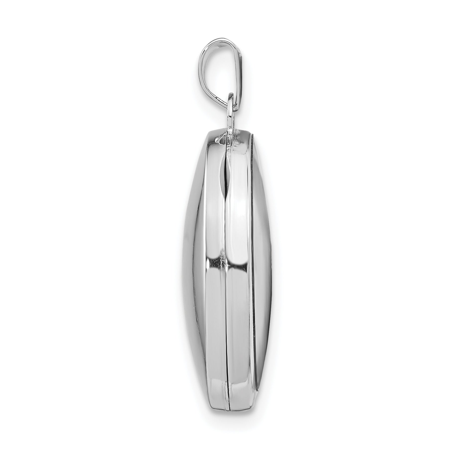 Sterlingsilber Rhodiniert Poliert 21mm Oval Medaillon