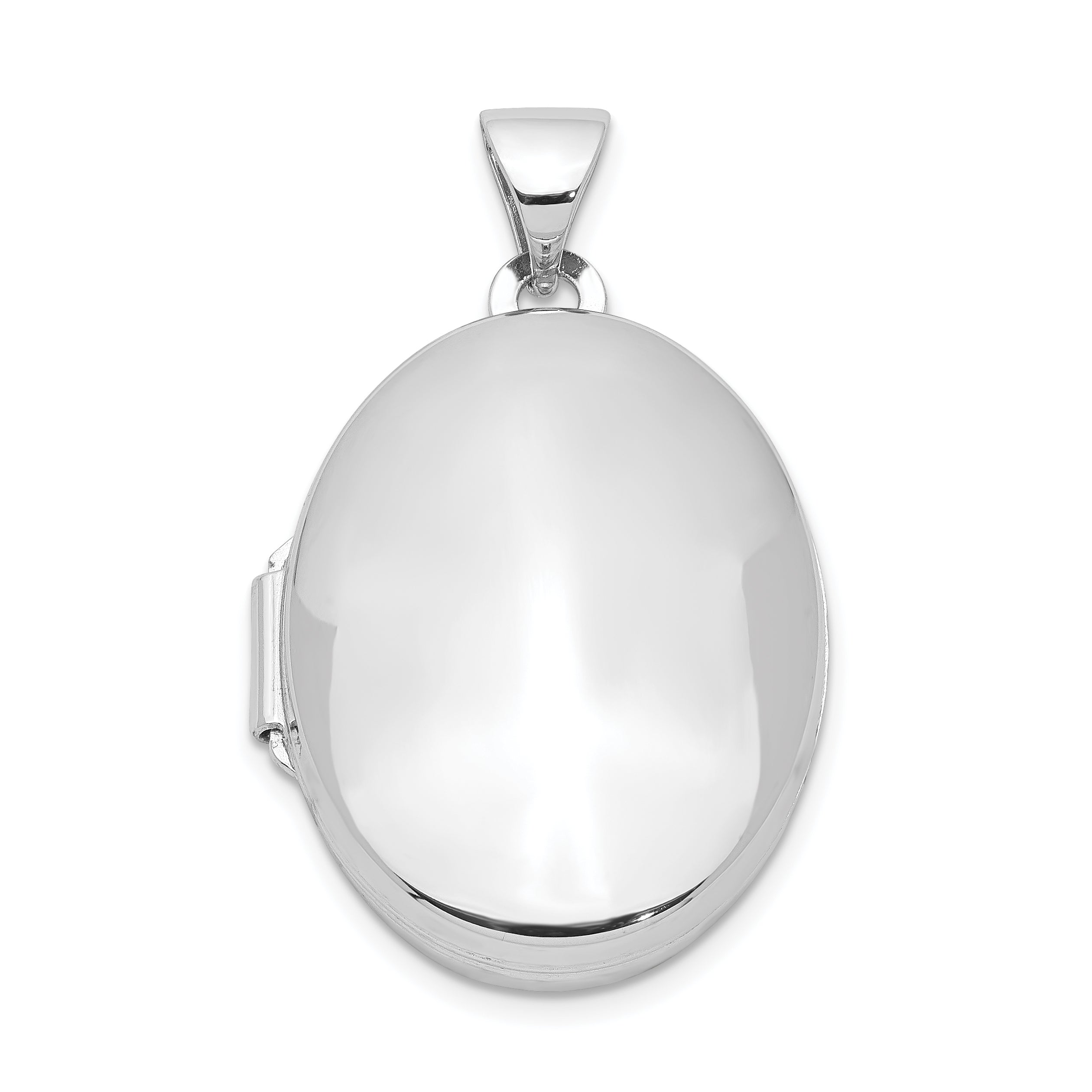 Sterlingsilber Rhodiniert Poliert 21mm Oval Medaillon