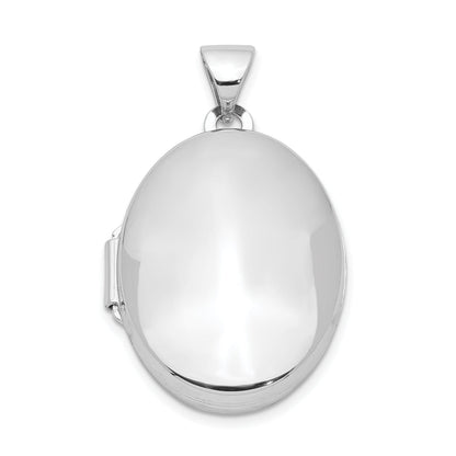 Sterlingsilber Rhodiniert Poliert 21mm Oval Medaillon