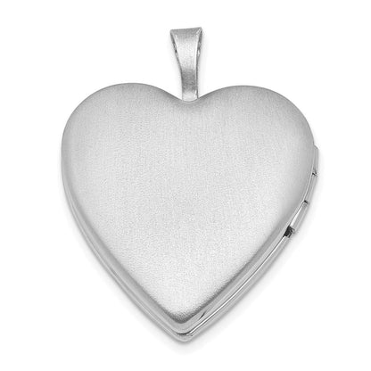 Sterlingsilber Rhodiniert Satiniert & Poliert Xo Herz Medaillon