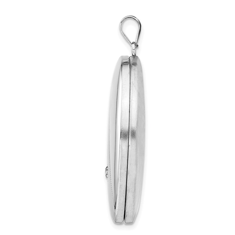 Sterlingsilber Rhodiniert Diamant Stern Ash Halter Oval Medaillon