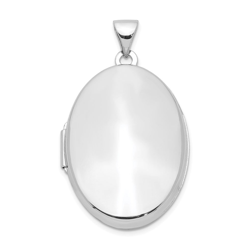 Sterlingsilber Rhodiniert Poliert 26mm Oval Medaillon