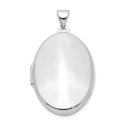 Sterlingsilber Rhodiniert Poliert 26mm Oval Medaillon
