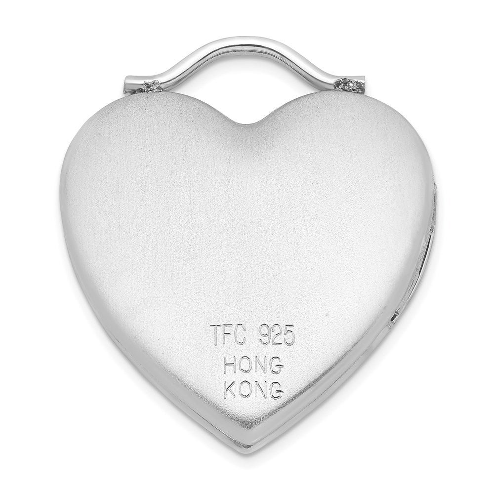Sterlingsilber Rhodiniert Satiniert & Poliert Xxxooo Herz Medaillon