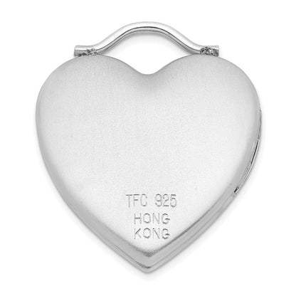 Sterlingsilber Rhodiniert Satiniert & Poliert Xxxooo Herz Medaillon