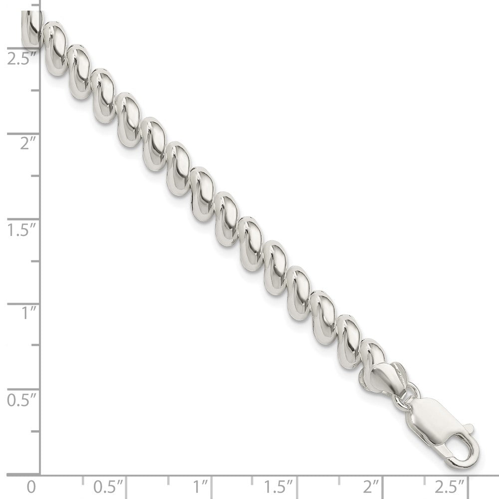 7.5 Zoll Sterlingsilber 7mm San Marco Armband