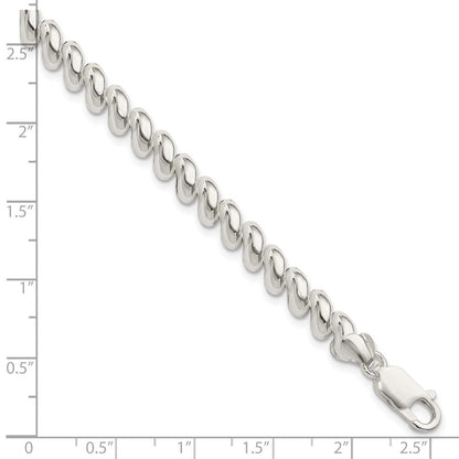 7.5 Zoll Sterlingsilber 7mm San Marco Armband