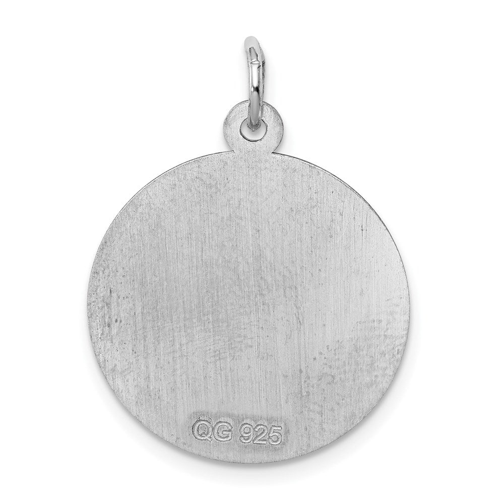 Sterlingsilber Rhodiniert Gravierbar Mädchen Plättchen Charm