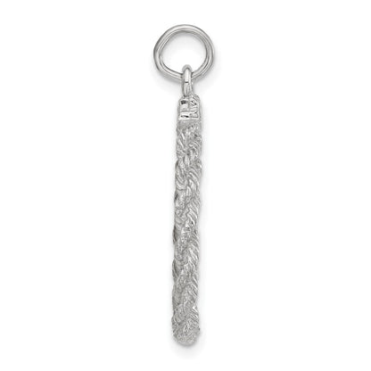 Sterlingsilber Gravierbar Poliert Vorderseite/satin Rückseite Junge Plättchen Charm
