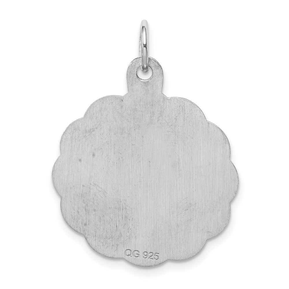 Sterlingsilber Rhodiniert Gravierbar Junge Plättchen Charm