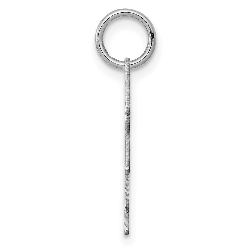 Sterlingsilber Rhodiniert-plt Gravierbar Junge Poliert Vorderseite/back Plättchen Charm