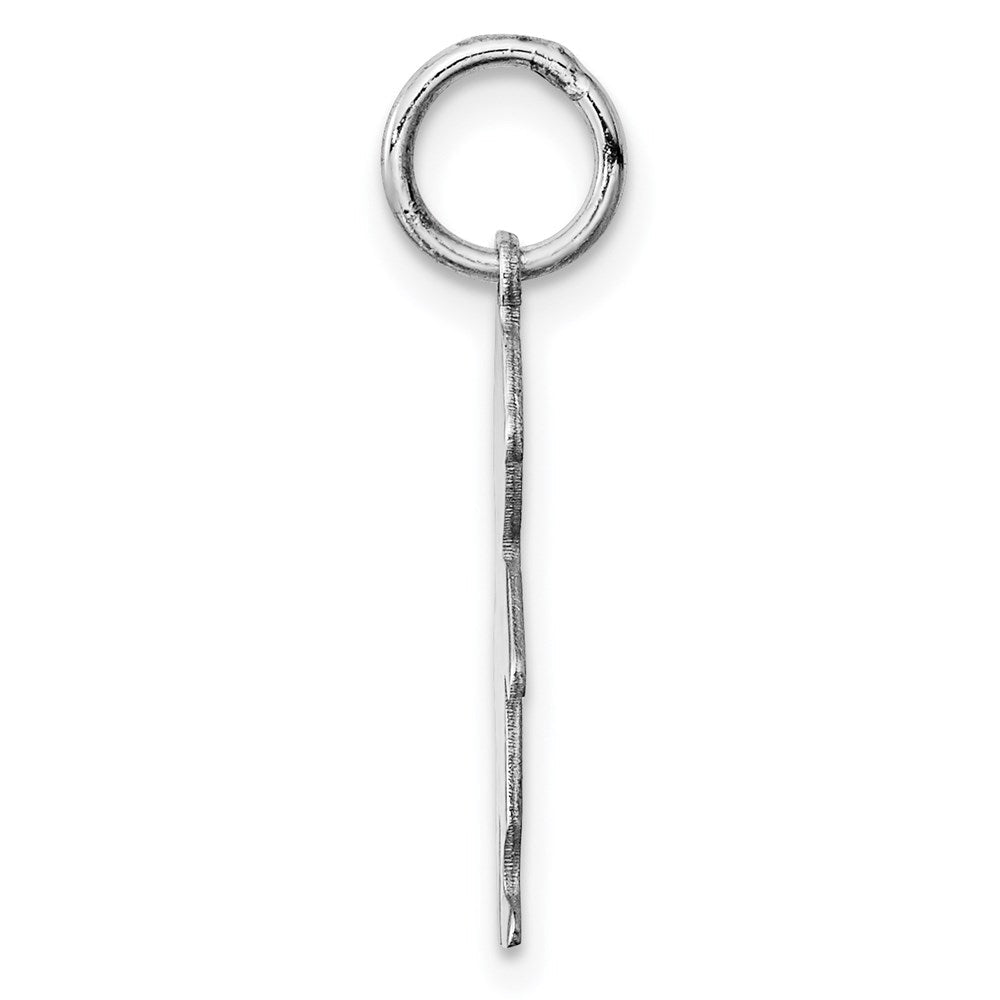 Sterlingsilber Rhodiniert Eng. Junge Poliert Vorderseite/back Plättchen Charm