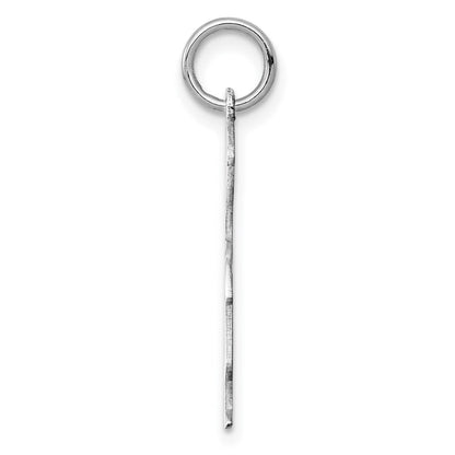 Sterlingsilber Rhodiniert Eng. Junge Poliert Vorderseite/satin Rückseite Plättchen Charm
