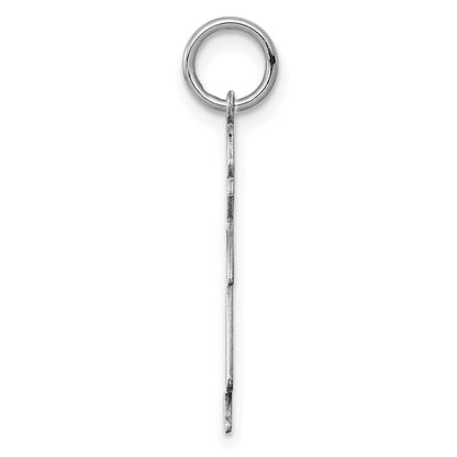 Sterlingsilber Rhodiniert Eng. Mädchen Poliert Vorderseite/back Plättchen Charm