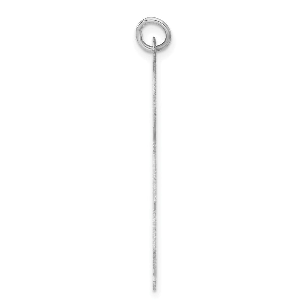 Sterlingsilber Rhodiniert Gravierbar Junge Poliert Vorderseite/satin Rückseite Plättchen Charm