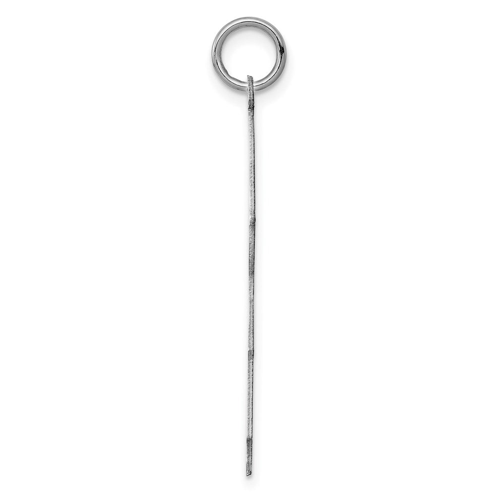 Sterlingsilber Ss Rhodiniert-plt Gravierbar Junge/boy Poliert Vorderseite/satin Rückseite Plättchen Charm
