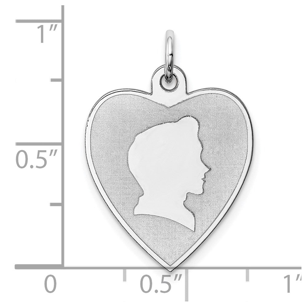 Sterlingsilber Rhodiniert Gravierbar Junge Plättchen Charm