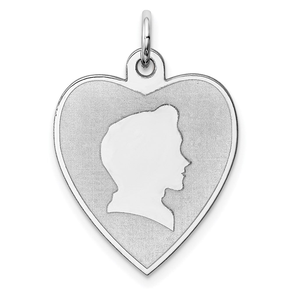 Sterlingsilber Rhodiniert Gravierbar Junge Plättchen Charm