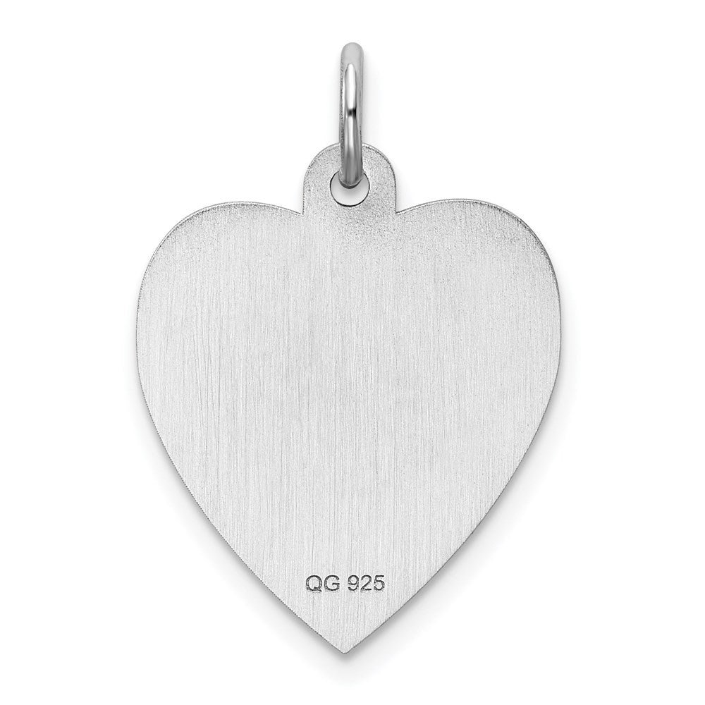 Sterlingsilber Rhodiniert Gravierbar Mädchen Plättchen Charm