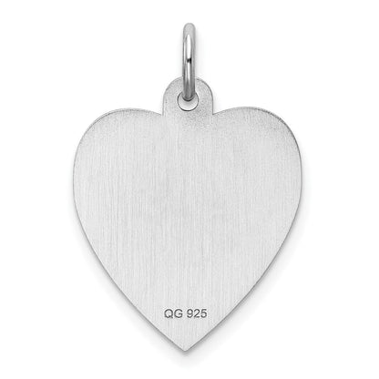 Sterlingsilber Rhodiniert Gravierbar Mädchen Plättchen Charm