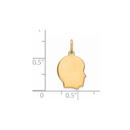 Ss/vergoldet Sterlingsilber Gp Gravierbar Junge Poliert Plättchen Charm