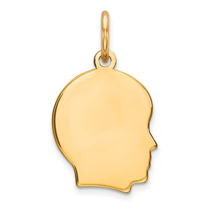 Ss/vergoldet Sterlingsilber Gp Gravierbar Junge Poliert Plättchen Charm