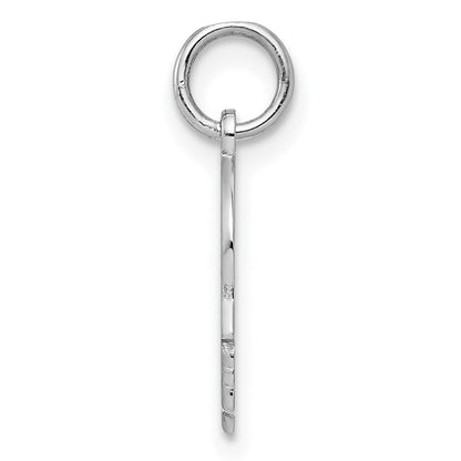Sterlingsilber Rhodiniert-plt Gravierbar Junge Plättchen Charm Poliert auf Vorderseite/back