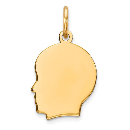 Ss/vergoldet Sterlingsilber Gp Gravierbar Junge Poliert Plättchen Charm