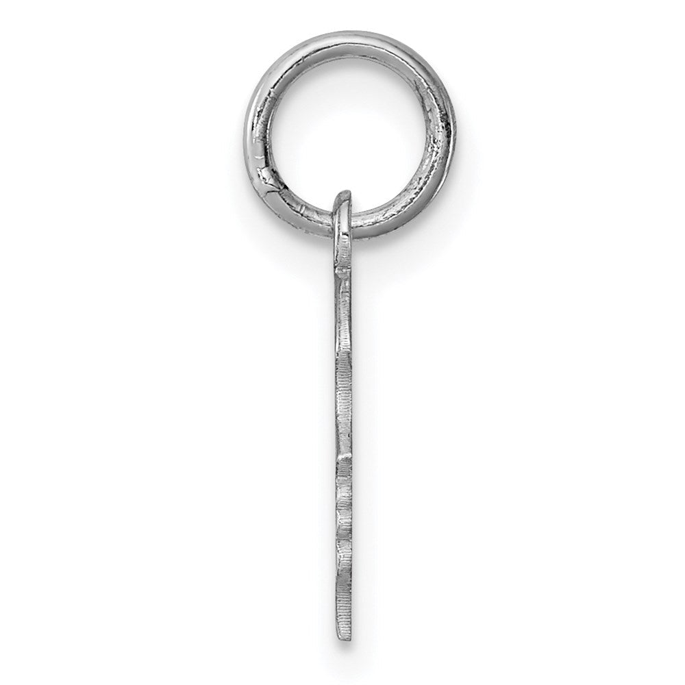 Sterlingsilber Rhodiniert-plt Gravierbar Mädchen Plättchen Charm Poliert auf Vorderseite/back
