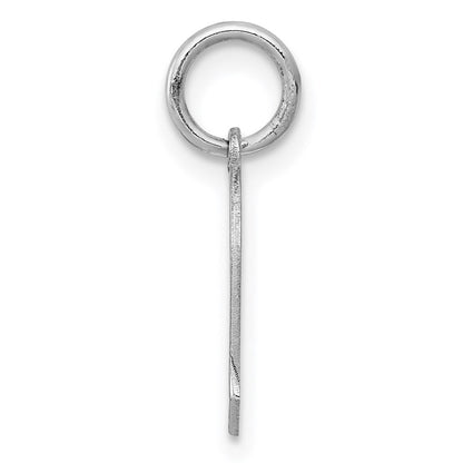 Sterlingsilber Rhodiniert-plt Gravierbar Junge Plättchen Charm Poliert auf Vorderseite/back