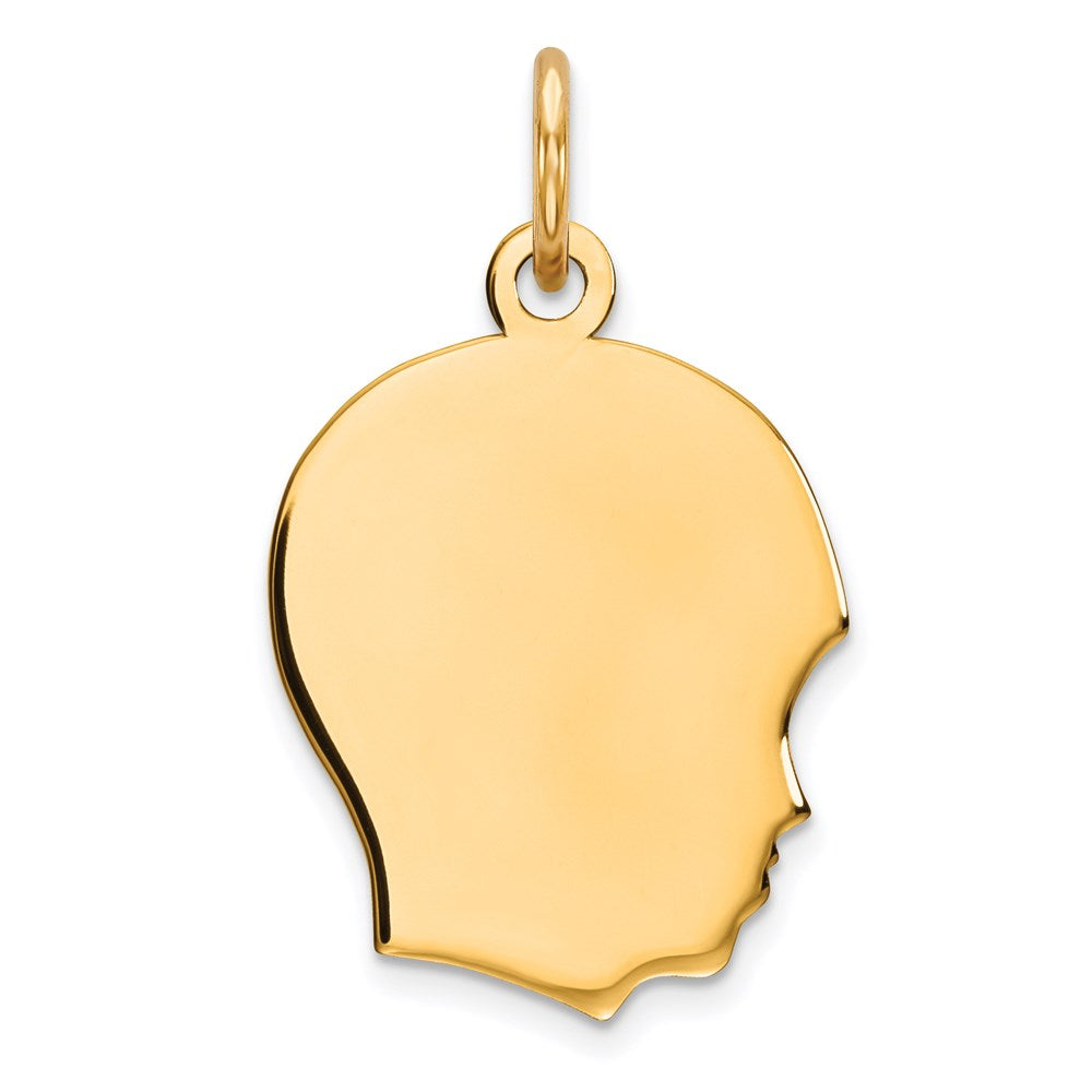 Ss/vergoldet Sterlingsilber Gp Gravierbar Junge Poliert Plättchen Charm