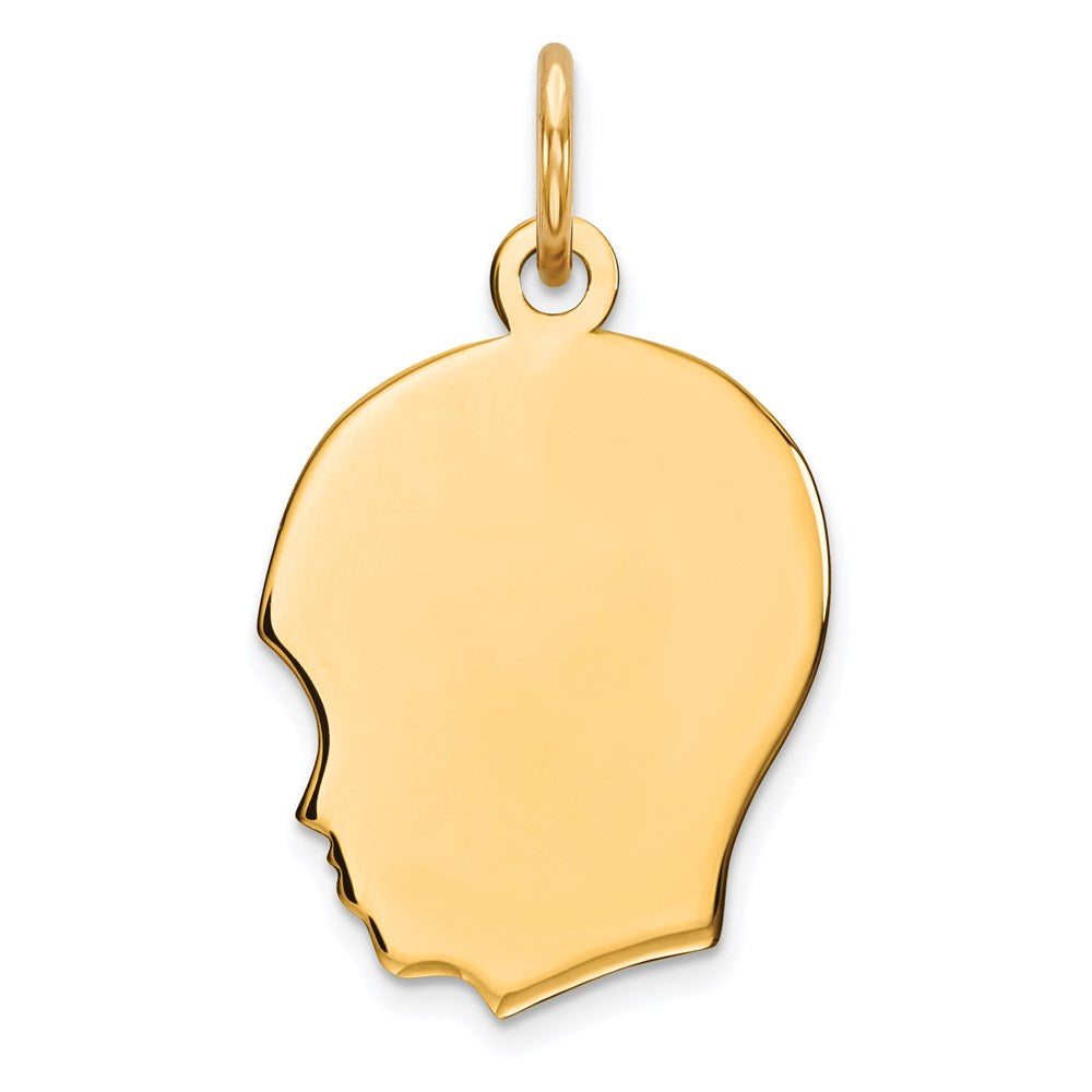 Ss/vergoldet Sterlingsilber Gp Gravierbar Junge Poliert Plättchen Charm