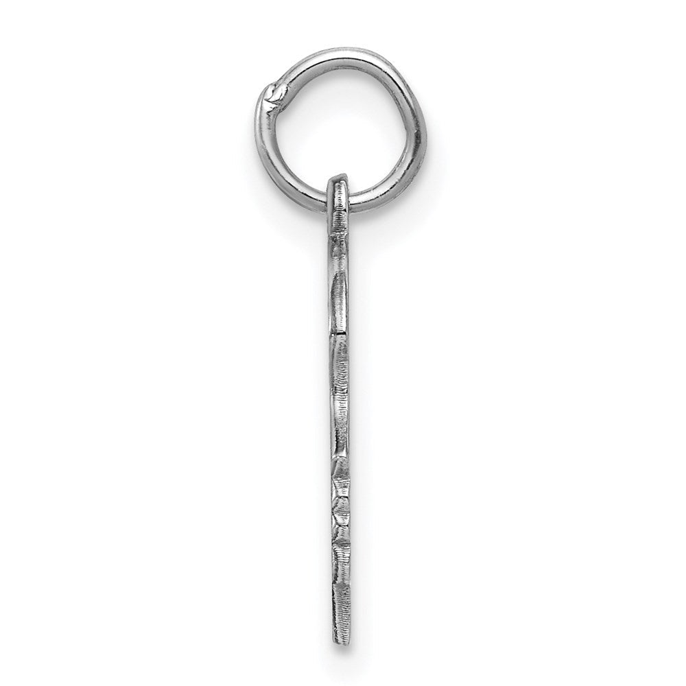 Sterlingsilber Rhodiniert-plt Gravierbar Mädchen Plättchen Charm Poliert auf Vorderseite/back