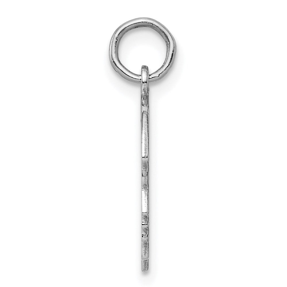 Sterlingsilber Sterl Rhodiniert-plt Gravierbar Junge Poliert Vorderseite/satin Rückseite Plättchen Charm