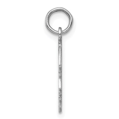 Sterlingsilber Sterl Rhodiniert-plt Gravierbar Junge Poliert Vorderseite/satin Rückseite Plättchen Charm