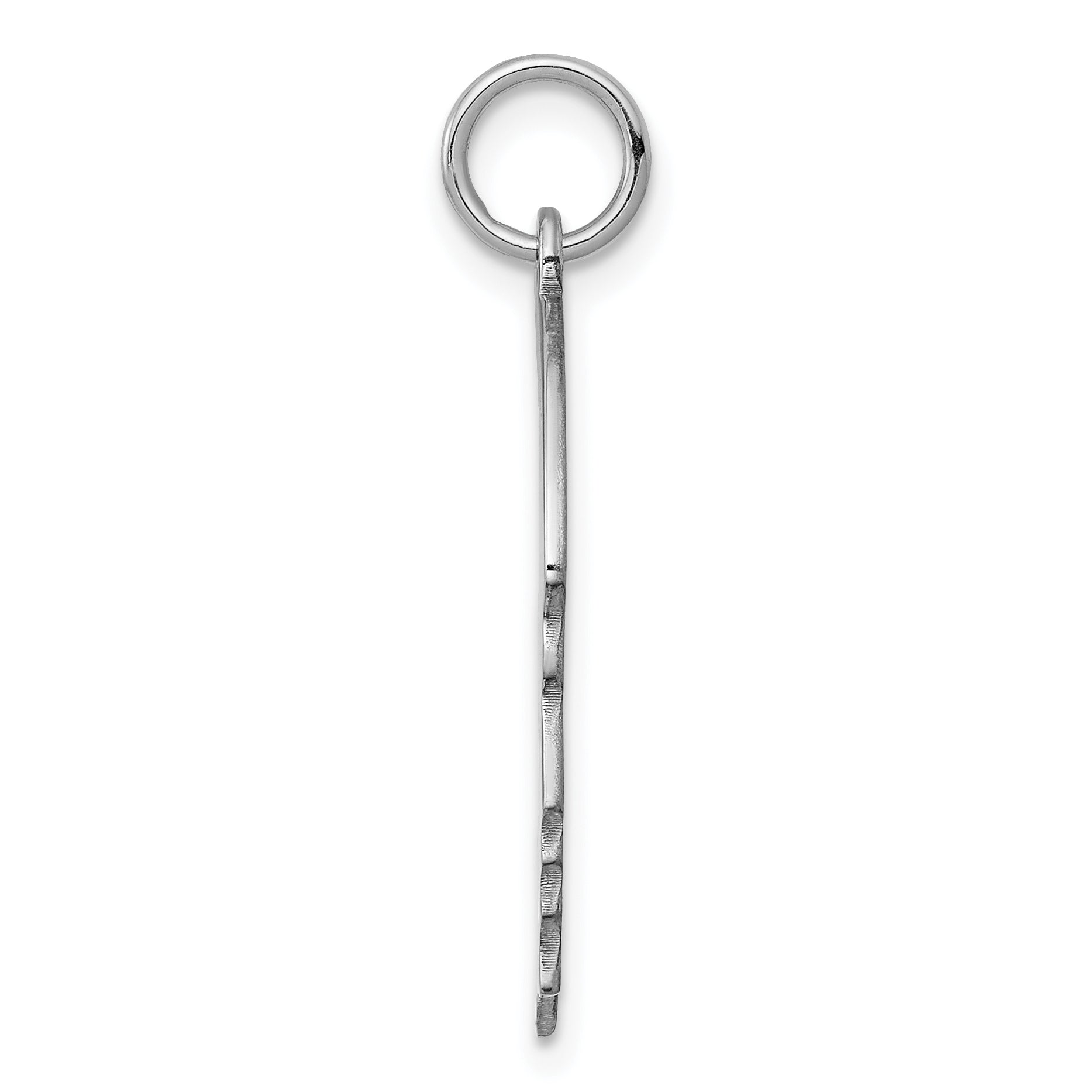 Sterlingsilber Rhod-plate Eng. Junge Poliert Vorderseite/satin Rückseite Plättchen Charm