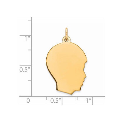 Ss/vergoldet Sterlingsilber Gp Gravierbar Junge Poliert Plättchen Charm