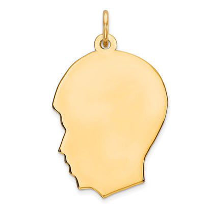 Ss/vergoldet Sterlingsilber Gp Gravierbar Junge Poliert Plättchen Charm