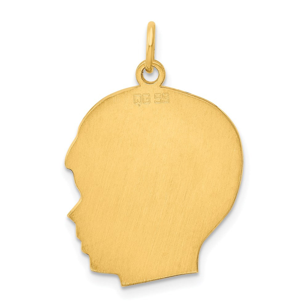 Ss/vergoldet Sterlingsilber Gp Gravierbar Junge Poliert Plättchen Charm