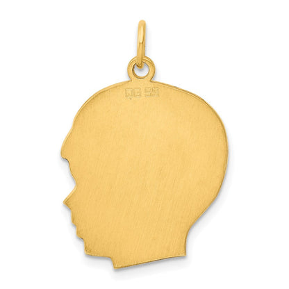 Ss/vergoldet Sterlingsilber Gp Gravierbar Junge Poliert Plättchen Charm