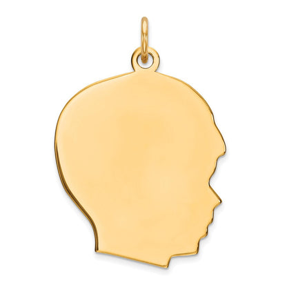 Ss/vergoldet Sterlingsilber Gp Gravierbar Junge Poliert Plättchen Charm