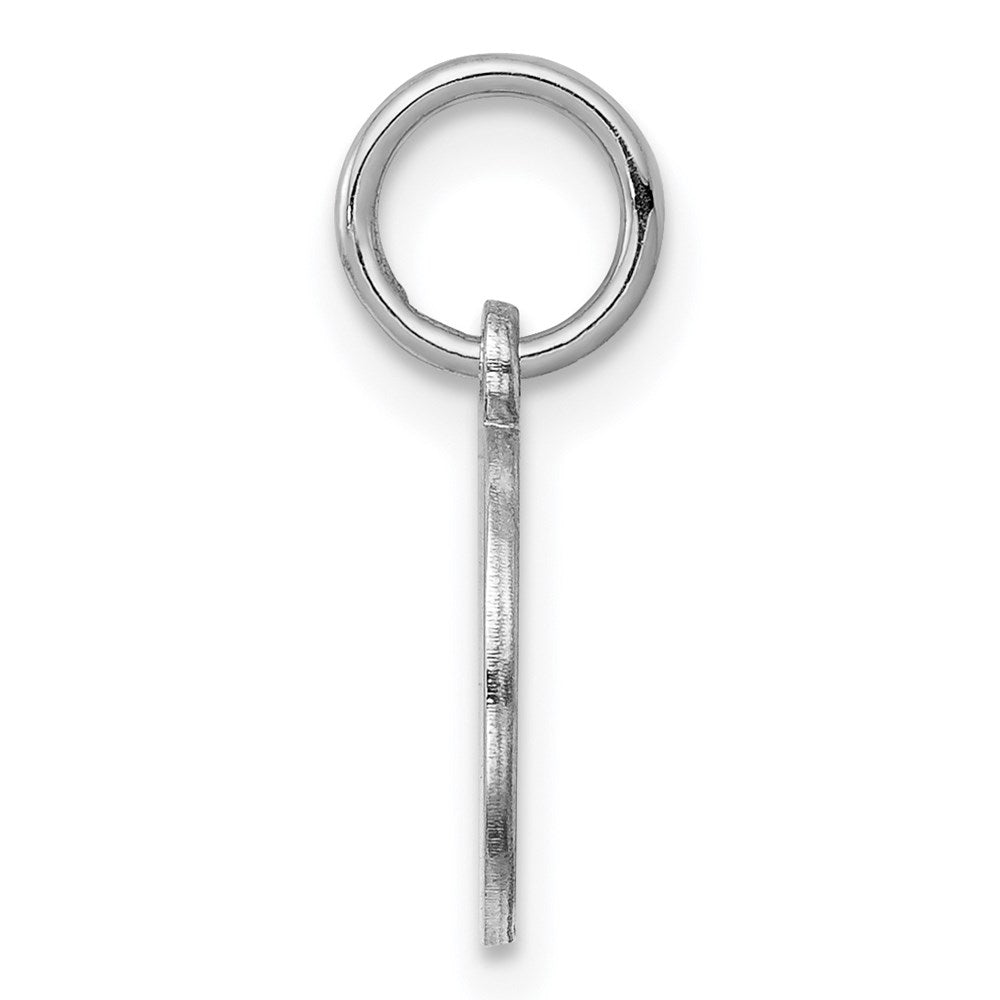 Sterlingsilber Rhodiniert-plt Gravierbar Rund Poliert Vorderseite/back Plättchen Charm