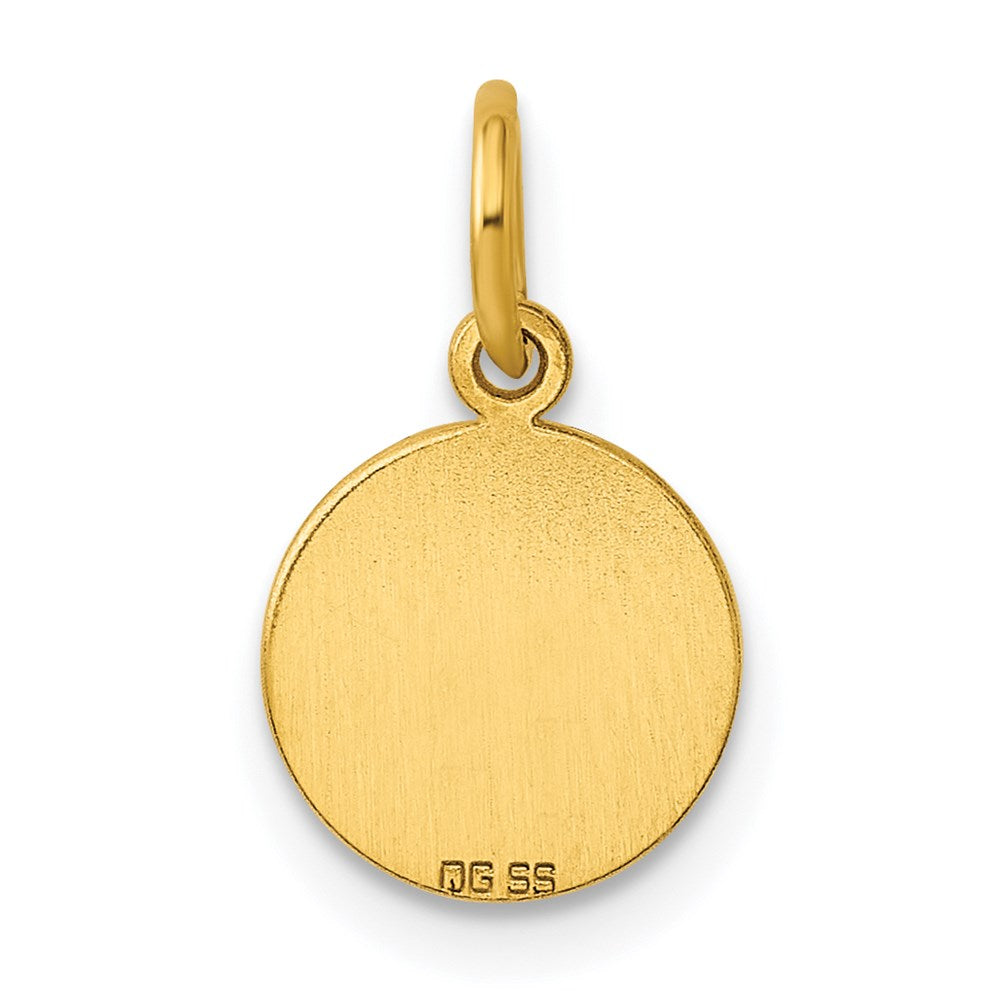 Ss/vergoldet Sterlingsilber Gp Gravierbar Rund Poliert Plättchen Charm