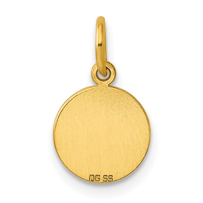 Ss/vergoldet Sterlingsilber Gp Gravierbar Rund Poliert Plättchen Charm