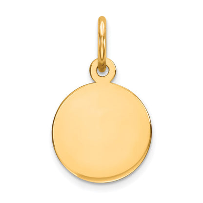Ss/vergoldet Sterlingsilber Gp Gravierbar Rund Poliert Plättchen Charm